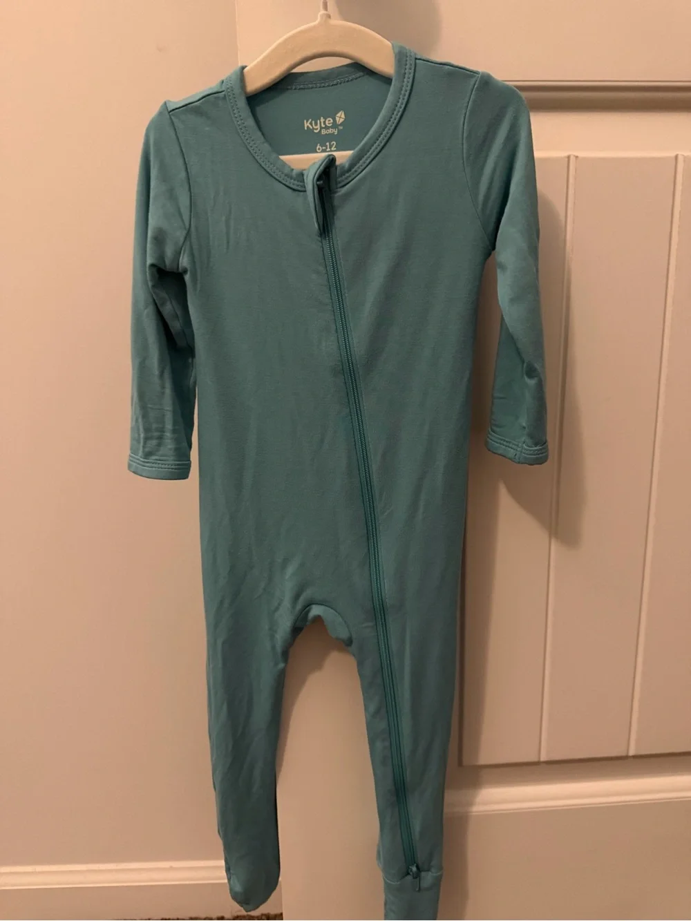 Kyte BABY Teal Full-Zip Footed Pajama